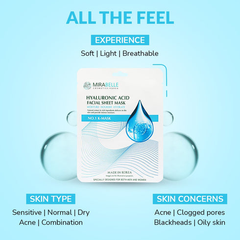 Mirabelle Korea Hyaluronic Acid Facial Sheet Mask