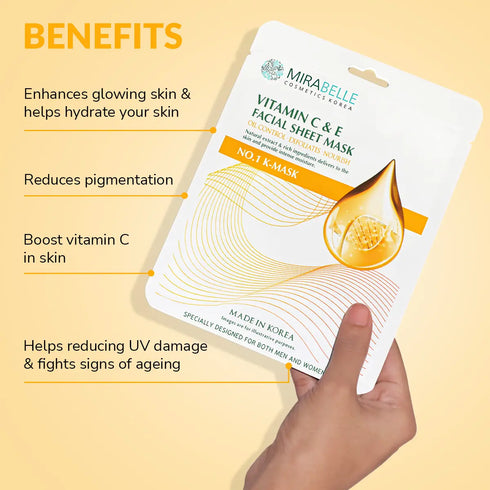 Mirabelle Korea Vitamin C & E Facial Sheet Mask