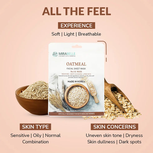 Mirabelle Korea Oat Meal Facial Sheet Mask
