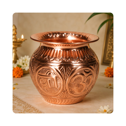 Pure copper Pooja Kalash 3.7 Inches Height