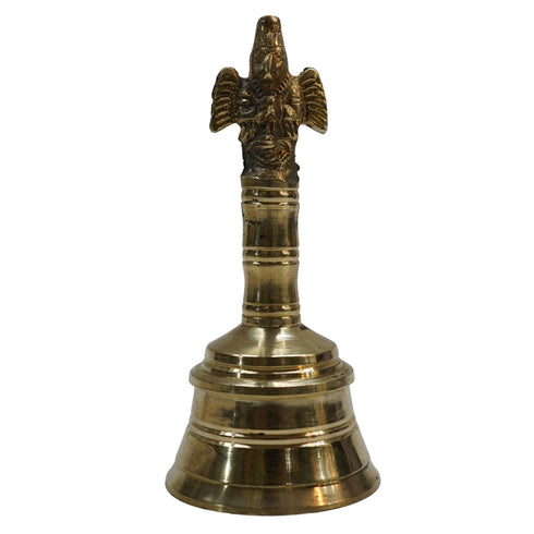 Brass Pooja Bell with Garun 220g Pack of 1