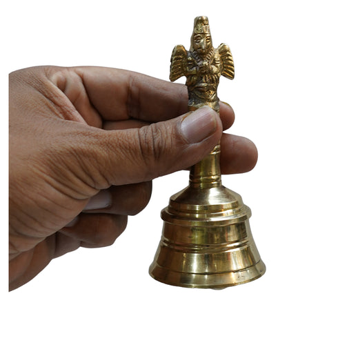 Brass Pooja Bell with Garun 220g Pack of 1