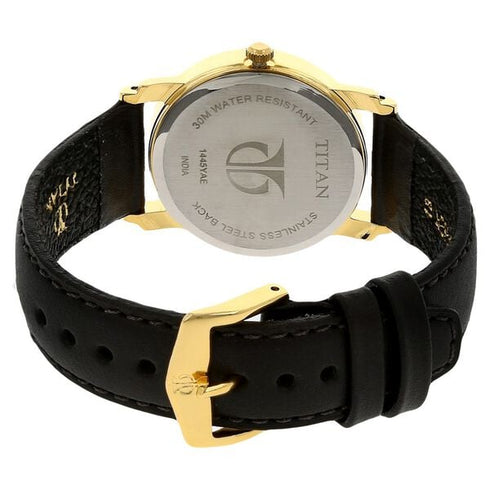 Titan White Dial Analog with Day and Date Leather Strap watch for Men