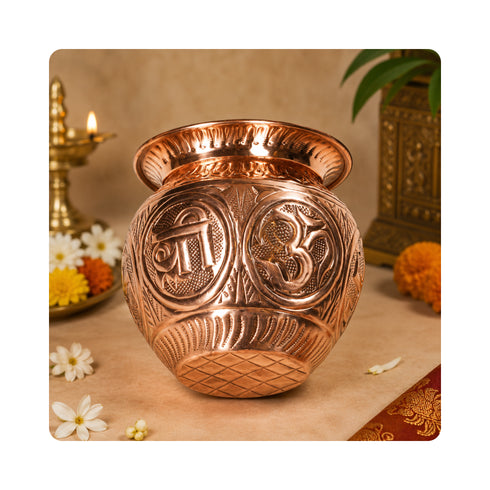 Pure copper Pooja Kalash 3.7 Inches Height
