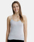 Jockey Women Cotton Rib Camisole | Steel Grey Melange & Light Skin