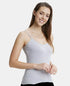 Jockey Women Cotton Rib Camisole | Steel Grey Melange & Light Skin