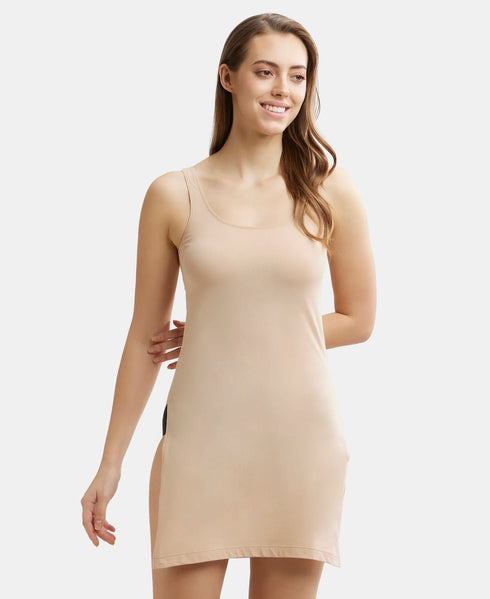 Jockey Women Super Combed Cotton Kurta Slip with Side Slits | Light Skin