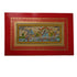 Palm Leaf Handmade Painting of Lord Krishna on Peacock Boat