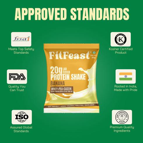 Fitfeast Protein Sachet - Banana Flavour (Pack of 1)