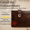 Vhaan Ethnic Craft Vhaan's Heritage Oil Pulled Up Leather Card Holder Dark Brown Shade