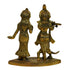 Brass Radha Krishna Idol with Peacock Design 1100g