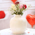 Behoma Hammered Vase – White