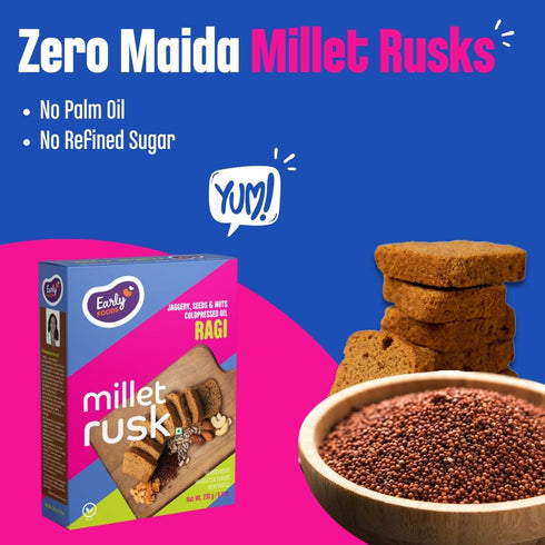 Early Foods Ragi Millet Rusk