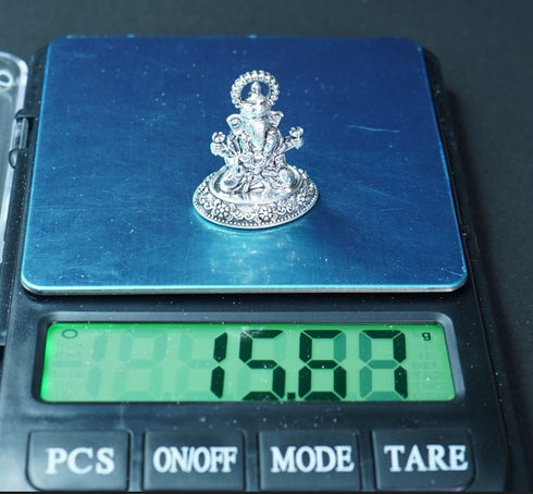 Pure Silver Antique Ganesh 15.67g By Mahita Collections