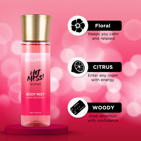 Bella Vita Luxury Hot Mess Woman Body Spray Mist - 150ml