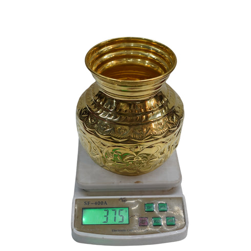 Brass Pooja Kalash with om Design 375g Pack of 1