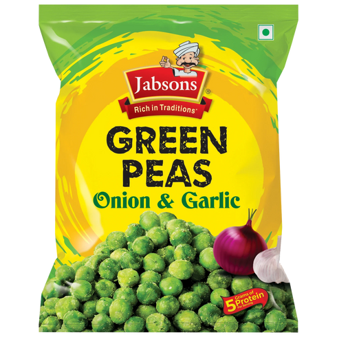 Jabsons Foods Green Peas Onion Garlic Namkeen
