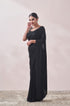 Mohey Black Self Design Saree