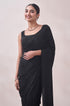 Mohey Black Self Design Saree