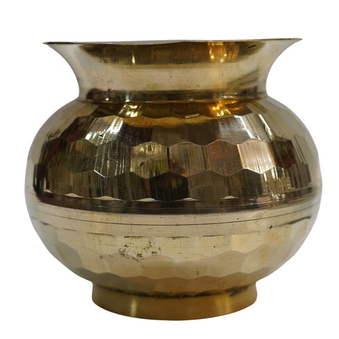 Brass Diamond Cutting Lota Kalash 293g Pack of 1