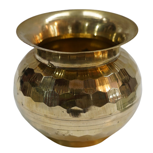 Brass Diamond Cutting Lota Kalash 293g Pack of 1