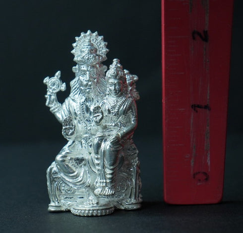 Pure Silver Laxmi Narasimha Swamy 152.97g By Mahita Collections