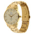 Titan Quartz Analog with Date Champagne Dial Stainless Steel Strap
