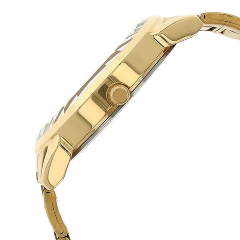 Titan Quartz Analog with Date Champagne Dial Stainless Steel Strap