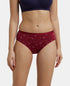 Jockey High Coverage Cotton Hipster With Ultrasoft Exposed Waistband | Dark Prints | Pack of 3