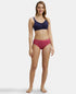 Jockey High Coverage Cotton Hipster With Ultrasoft Exposed Waistband | Dark Prints | Pack of 3