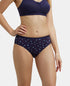 Jockey High Coverage Cotton Hipster With Ultrasoft Exposed Waistband | Dark Prints | Pack of 3