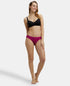 Jockey Medium Coverage Cotton Bikini With Exposed Waistband | Dark Assorted | Pack of 3