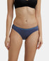 Jockey Medium Coverage Cotton Bikini With Exposed Waistband | Dark Assorted | Pack of 3