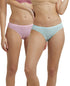 Jockey Medium Coverage Cotton Bikini With Exposed Waistband | Light Assorted | Pack of 2
