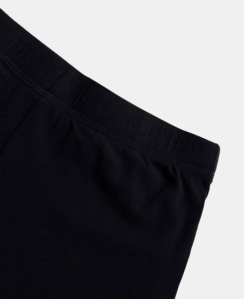 Jockey High Coverage Cotton Shorties With Concealed Waistband | Black