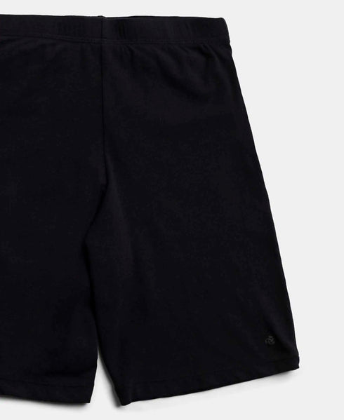 Jockey High Coverage Cotton Shorties With Concealed Waistband | Black