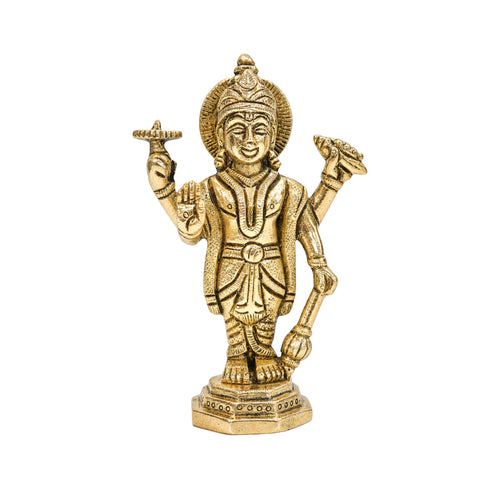 Brass Standing Vishnu Idol 338g