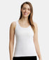 Jockey Women Super Combed Cotton Rib Fabric Inner Tank Top | White