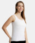Jockey Women Super Combed Cotton Rib Fabric Inner Tank Top | White
