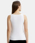 Jockey Women Super Combed Cotton Rib Fabric Inner Tank Top | White