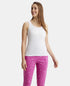 Jockey Women Super Combed Cotton Rib Fabric Inner Tank Top | White