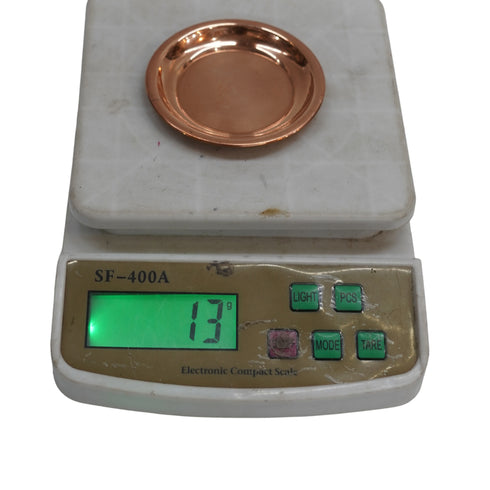 Copper Small Pooja Plate 13g Pack of 6