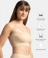 Jockey Wirefree Padded Micro Touch Nylon Stretch Bandeau Bra with Removable Pads and Detachable Transparent Straps - Light Skin