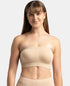 Jockey Wirefree Padded Micro Touch Nylon Stretch Bandeau Bra with Removable Pads and Detachable Transparent Straps - Light Skin