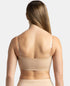 Jockey Wirefree Padded Micro Touch Nylon Stretch Bandeau Bra with Removable Pads and Detachable Transparent Straps - Light Skin