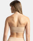 Jockey Wirefree Padded Micro Touch Nylon Stretch Bandeau Bra with Removable Pads and Detachable Transparent Straps - Light Skin
