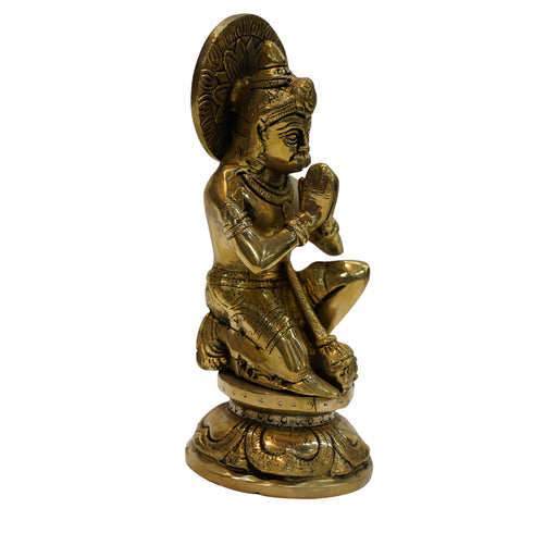 Brass Sitting Hanuman Idol 2000g