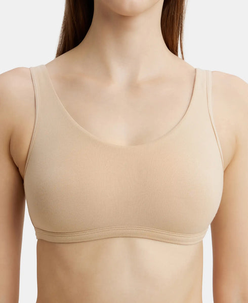 Jockey Cotton Stretch Slip On Lounge Bra With StayFresh Treatment - Light Skin