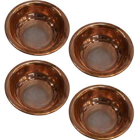 Copper Small Bowl for Pooja 15g Pack of 4