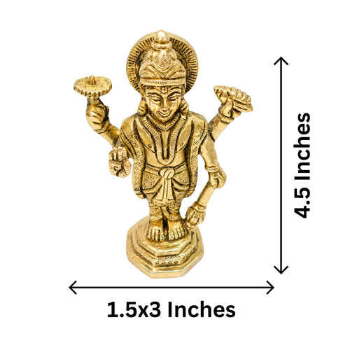 Brass Standing Vishnu Idol 338g